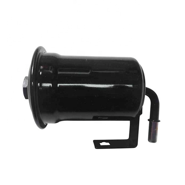 Land Cruiser 4700 fuel filter showing multilayer filtration media and ports.