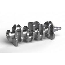 Forged steel crankshaft with precision-machined bearing surfaces for high-torque performance