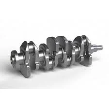 Forged steel crankshaft with precision-machined bearing surfaces for high-torque performance