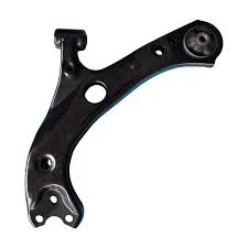 Front left suspension control arm with formed metal body and integrated mounting points