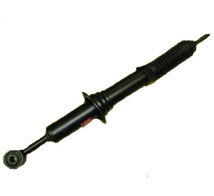Metal front shock absorber with tubular steel body and mounting eyes visible at both ends