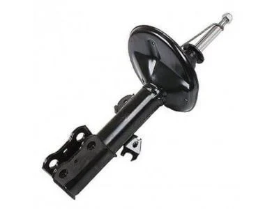 Front shock absorber assembly with tubular steel body and visible mounting brackets for Toyota Corolla suspension