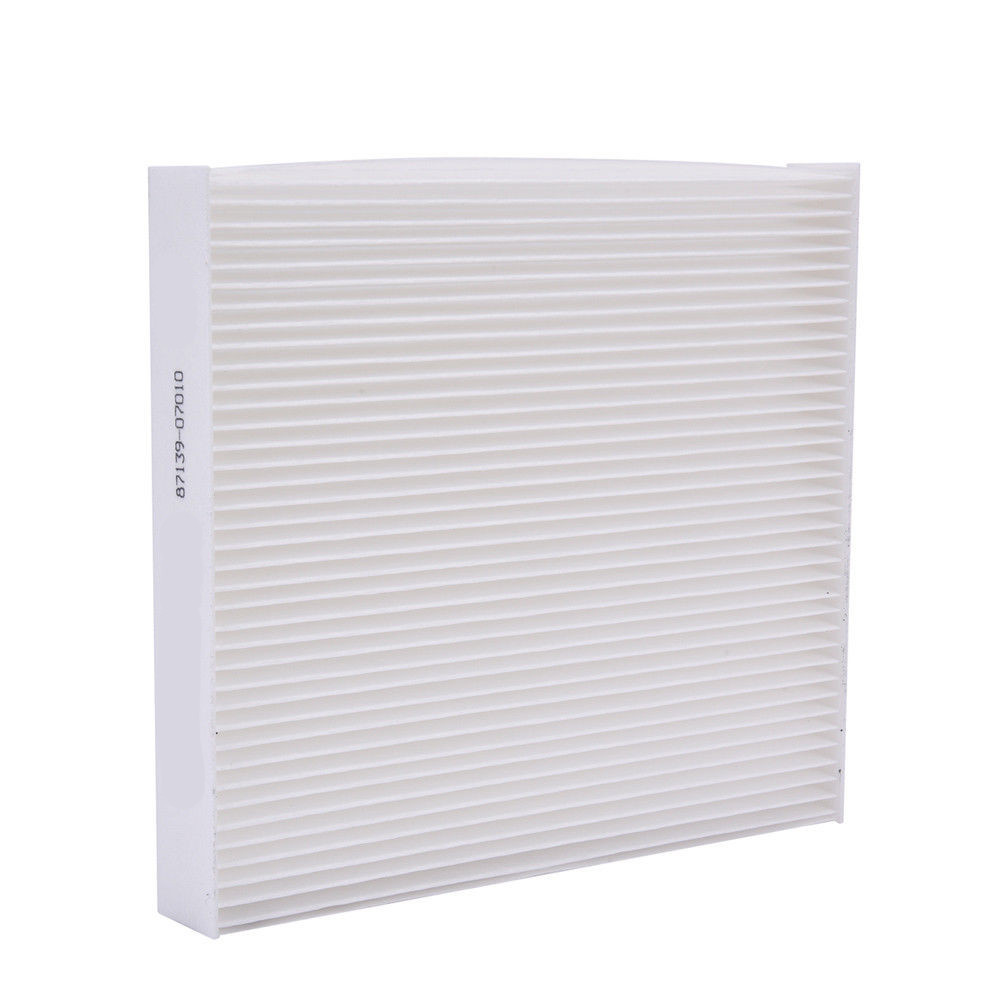 Cabin air filter with rectangular plastic frame and pleated filter surface for vehicle HVAC systems