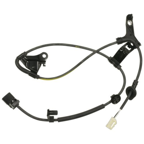 Rear ABS wheel speed sensor with molded plastic body and extended cable lead