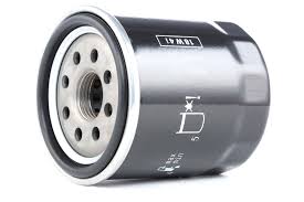 Spin-on oil filter with metal outer shell and threaded base for passenger car engines