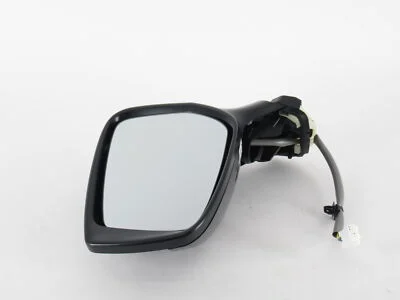 Left-hand door mirror assembly with black matte plastic housing for Nissan Versa 2021, exterior view.