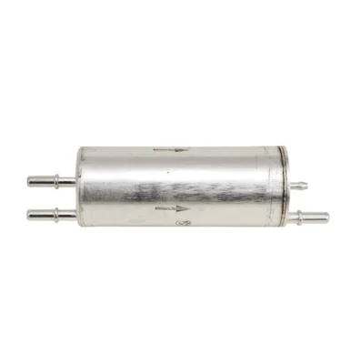 Land Rover diesel fuel filter WFL000021 with cylindrical metal housing.