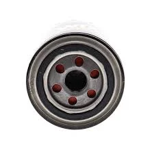 Spin-on oil filter with cylindrical metal housing and threaded base