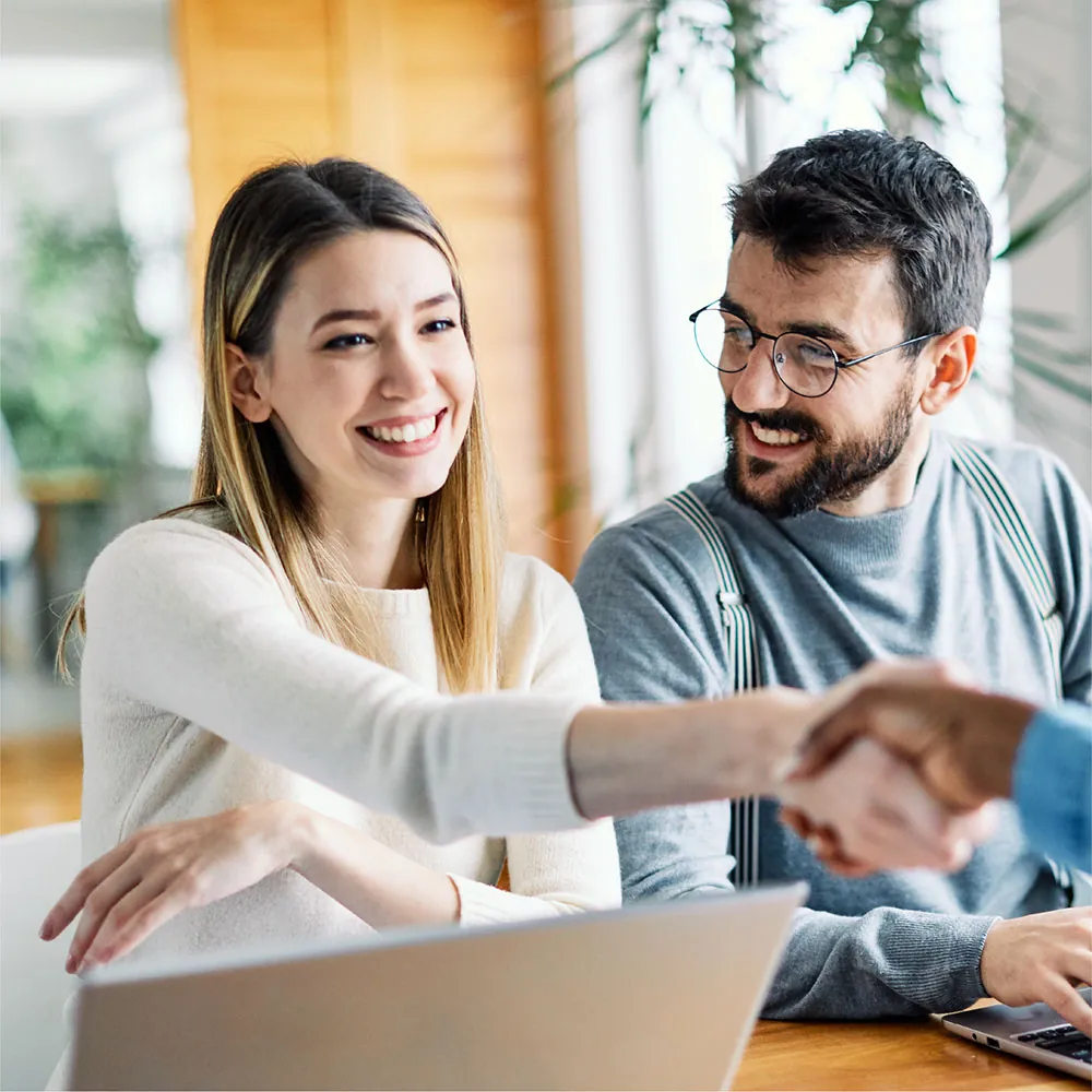 Business partners building trust through communication and long-term cooperation