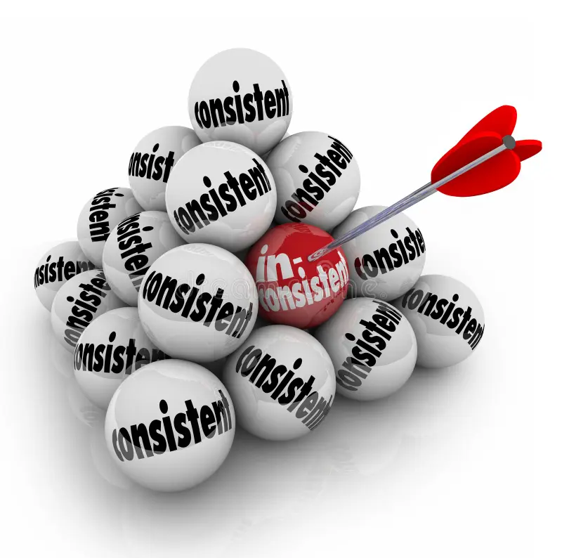 abstract illustration highlighting inconsistency within repeated elements