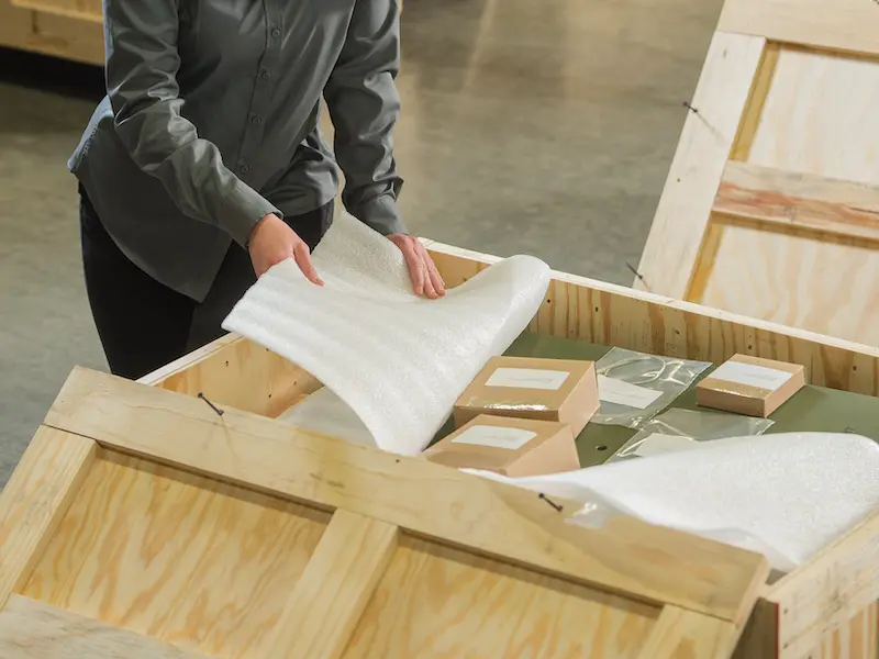 export packaging with protective materials highlighting batch consistency risk beyond external handling