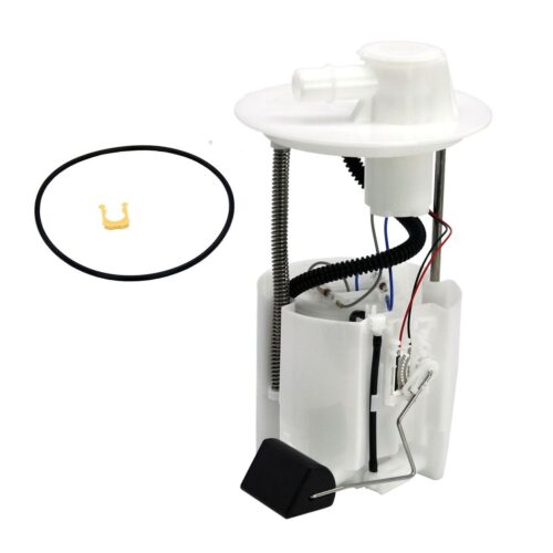 In-tank fuel pump module with cylindrical plastic housing and integrated top outlet