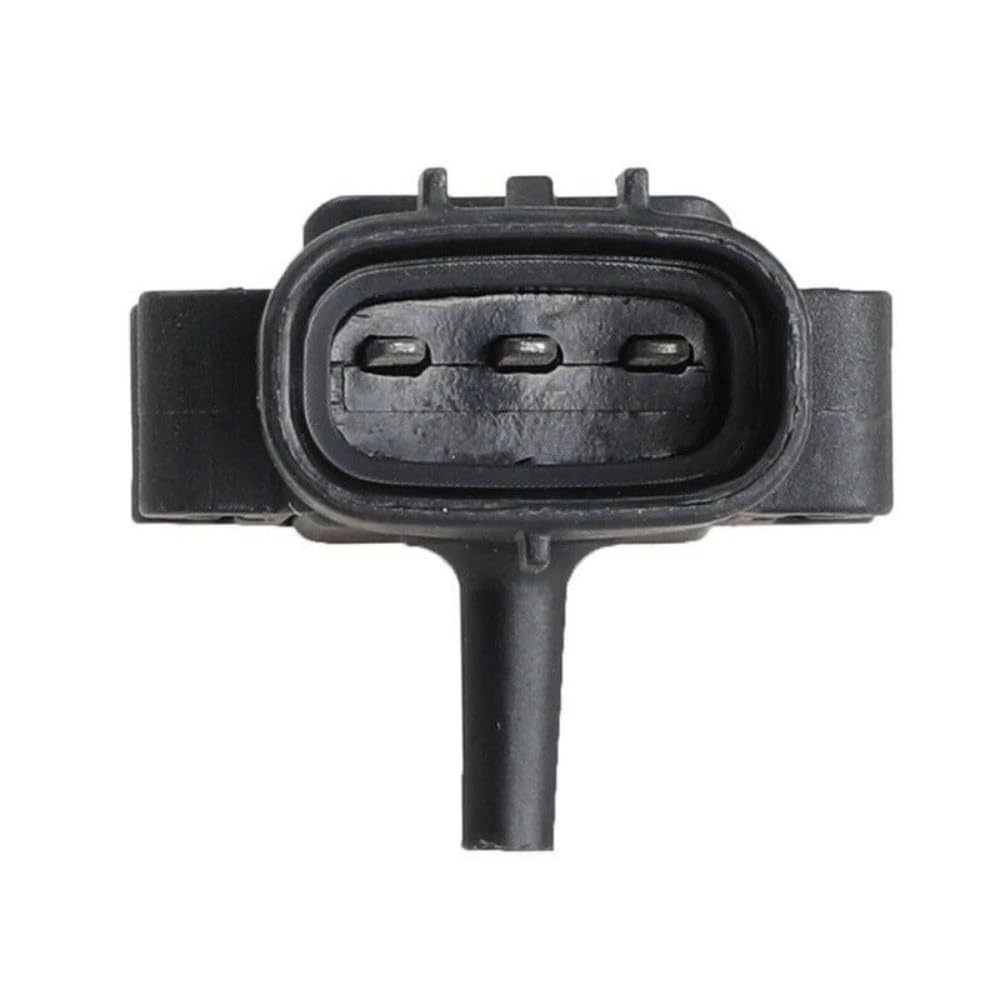 MAP sensor featuring molded plastic body with short pressure port and straight electrical connector