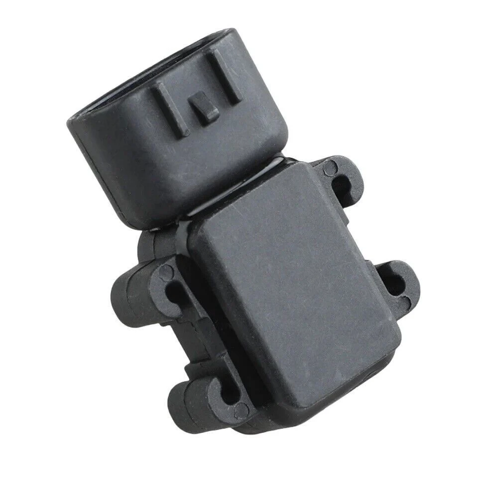 Manifold absolute pressure sensor with low-profile rectangular plastic housing and side-mounted connector