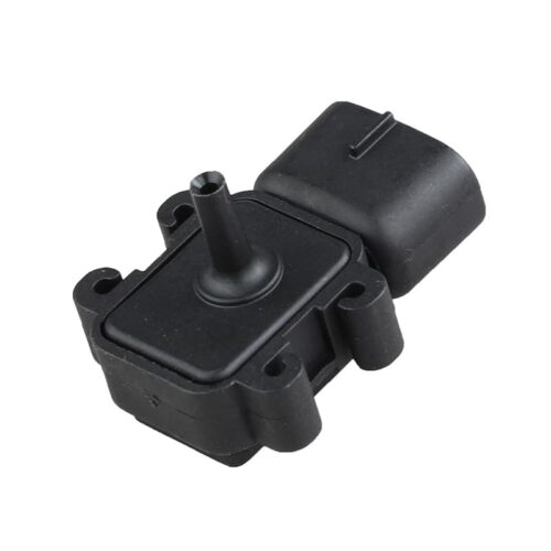 Low-profile MAP sensor with flat rectangular plastic housing and side-facing connector