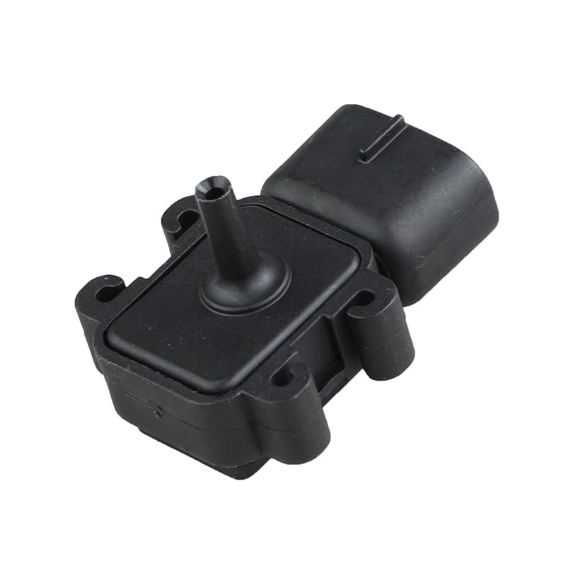 Low-profile MAP sensor with flat rectangular plastic housing and side-facing connector