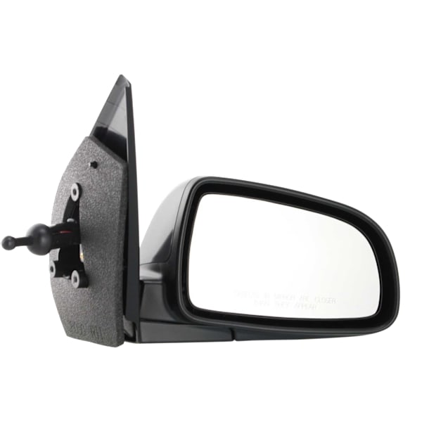 Left-hand power door mirror assembly with black plastic housing for Chevrolet Aveo 2021, exterior view.