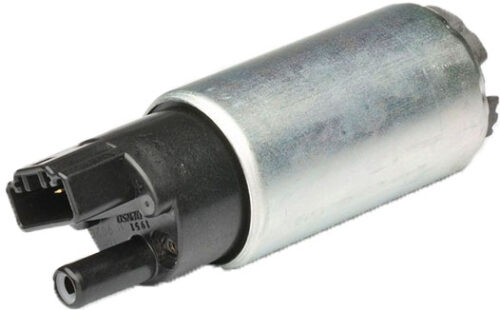 Fuel pump module with cylindrical metal housing and reinforced plastic upper mounting section