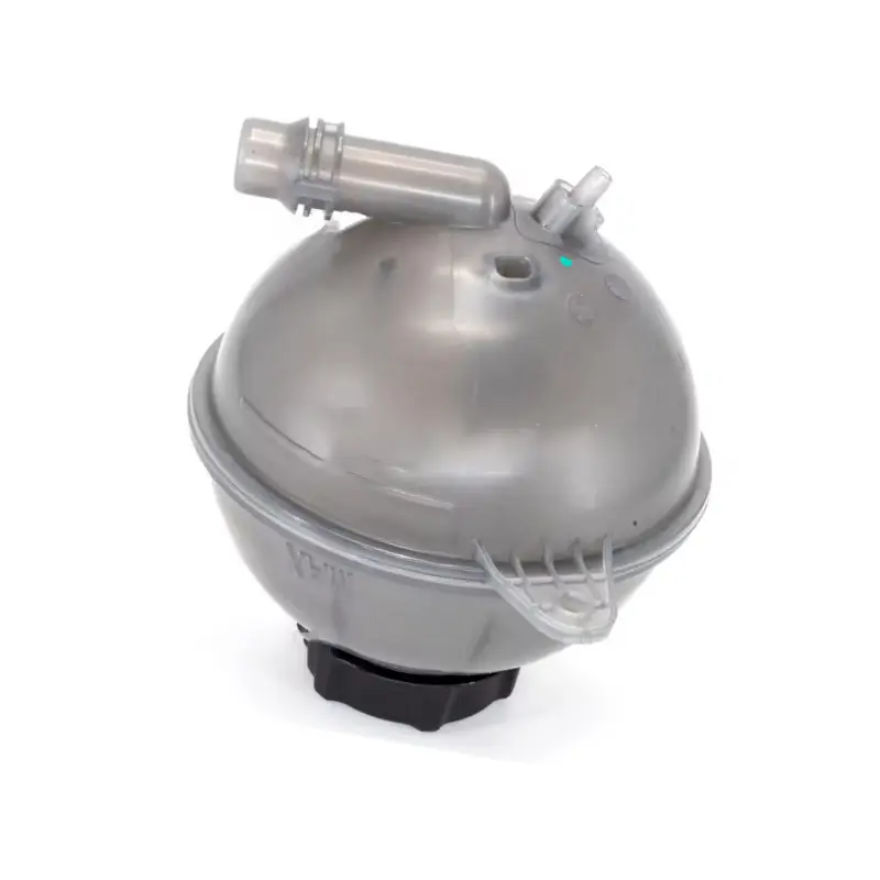 1311100XGW02A Haval Jolion coolant overflow reservoir tank with silver rounded housing and upper hose outlet, Jolion coolant tank shown in front product view
