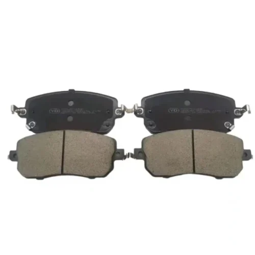Haval Jolion Front Brake Pads set with black backing plates and beige friction material, aftermarket front brake pads for Jolion shown in pair layout