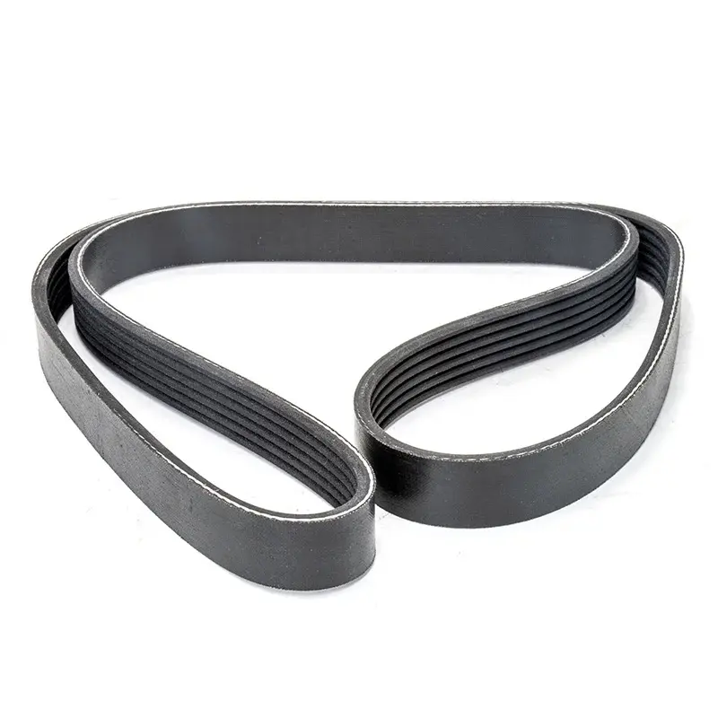 3701011XEG71 Jolion Drive Belt with black v ribbed surface, Haval Jolion drive belt shown in looped product view on white background