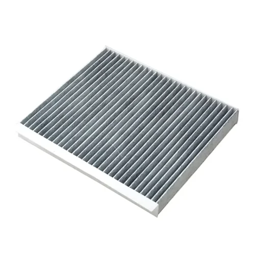 8104400XKZ96A Jolion Cabin Air Filter with gray pleated media and white frame, Haval Jolion cabin air filter shown in angled product view