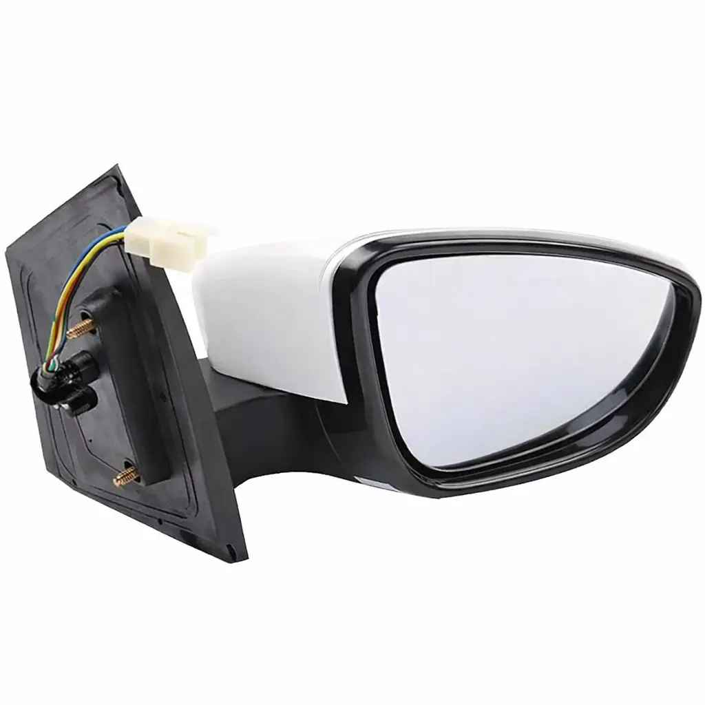 H6 HEV Side Mirror with white outer cover, black mounting base, and exposed rear connector for Haval H6 HEV left-side mirror assembly