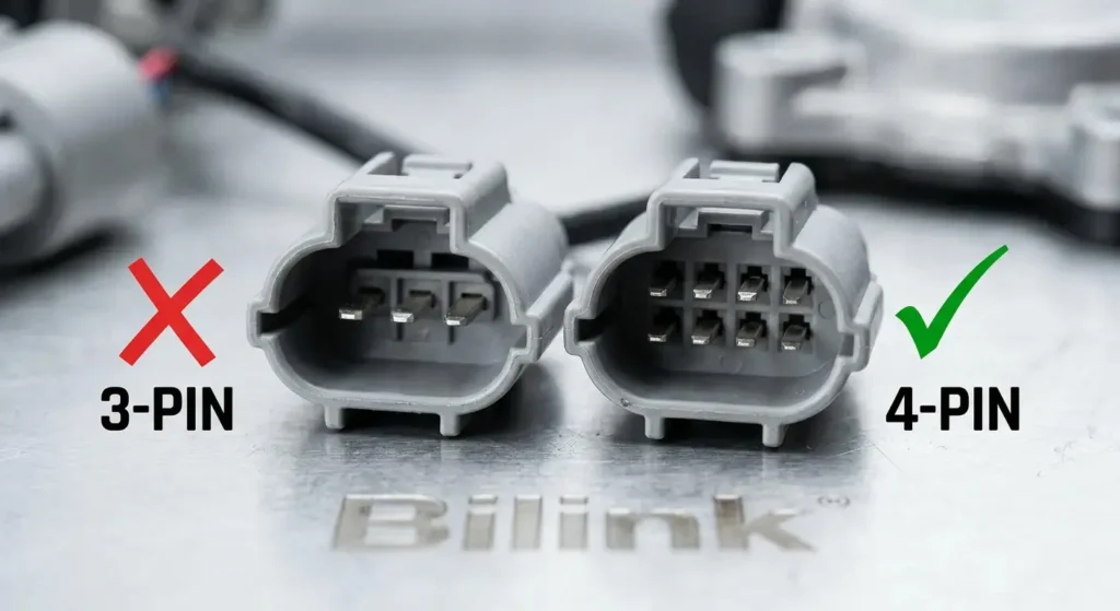 Detailed technical comparison of auto parts sensor pins showing common fitment errors in procurement.