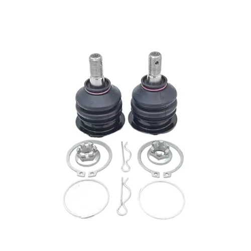 GWM Poer front suspension joint kit with rubber dust boots, threaded studs, washers, circlips, and small retaining hardware
