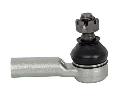 GWM Poer steering linkage end with silver metal arm, black rubber dust boot, and threaded mounting stud