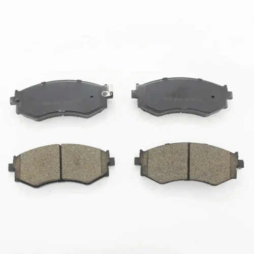 3502140XPW01A GWM Poer rear brake pads with dark friction surface and compact rear pad profile, shown as a full set