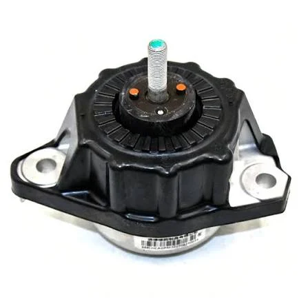 1001100XPW01A engine mounting for GWM Poer pickup, top view showing the central threaded stud, black rubber housing, and metal mounting ears.