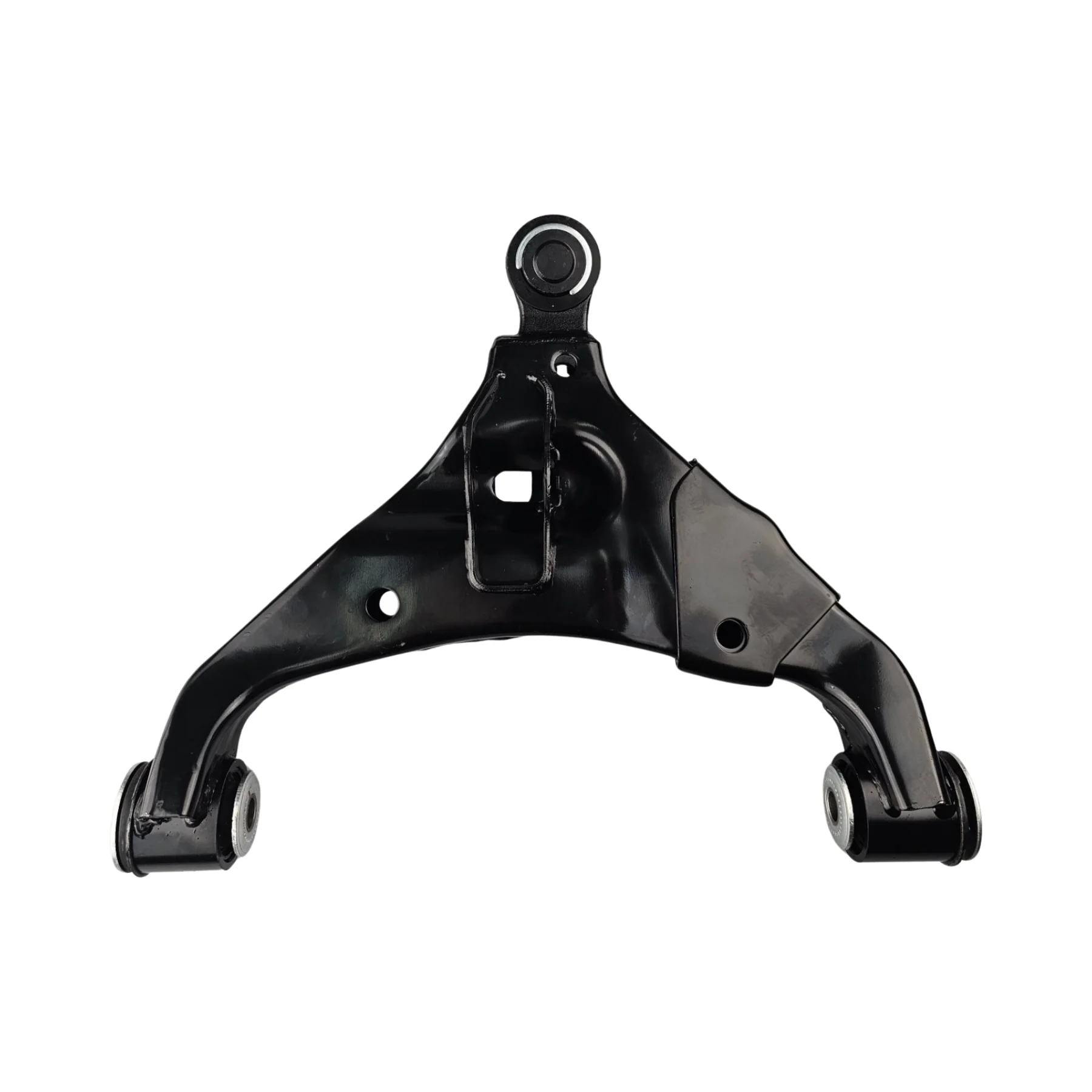 Tank 300 lower control arm 2904113XGW04A, featuring a black steel wishbone design, curved arms, and a raised ball joint housing.